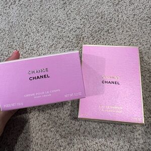 Chanel Chance Perfume and Lotion EMPTY Boxes Lot of 2